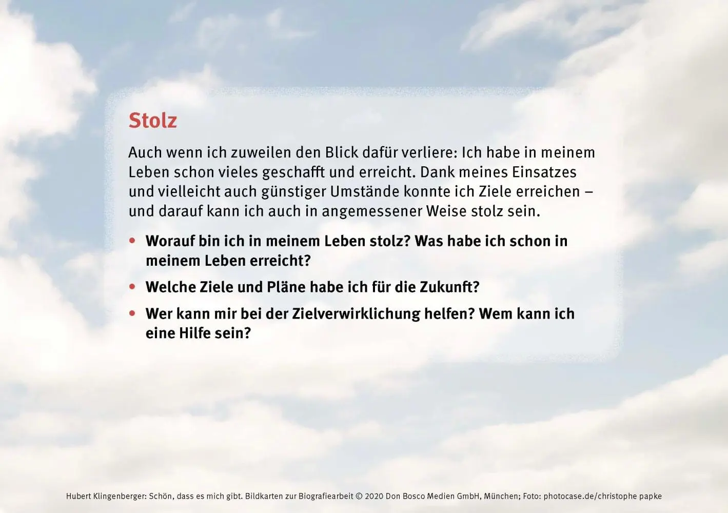 Bild: 4260179516597 | Schön, dass es mich gibt. Bildkarten zur Biografiearbeit | Box | 32 S.
