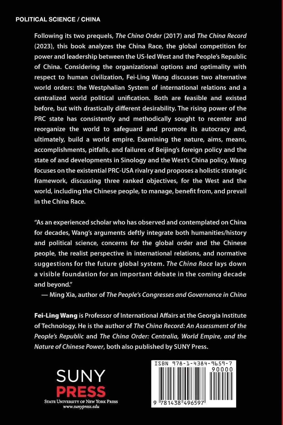 Rückseite: 9781438496597 | The China Race | Global Competition for Alternative World Orders