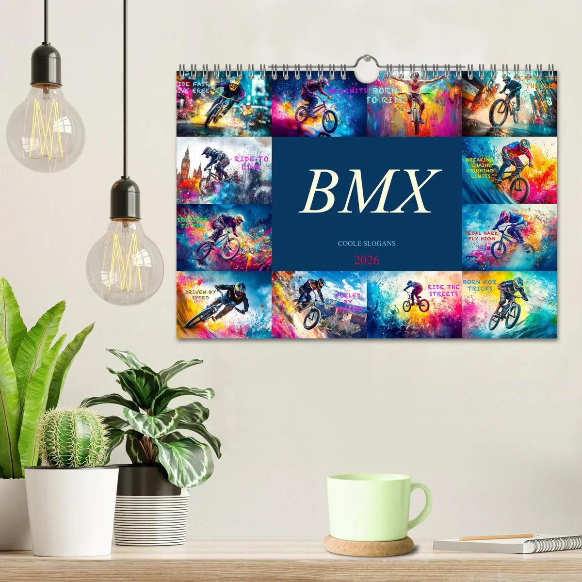 Bild: 9783457316597 | BMX - Coole Slogans (Wandkalender 2026 DIN A4 quer), CALVENDO...