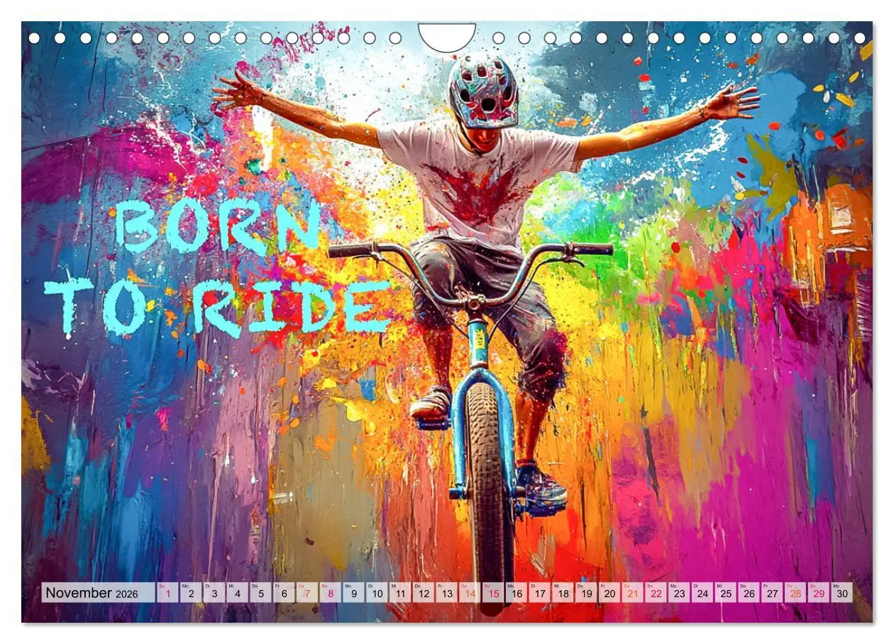 Bild: 9783457316597 | BMX - Coole Slogans (Wandkalender 2026 DIN A4 quer), CALVENDO...