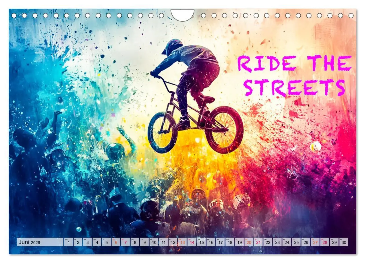 Bild: 9783457316597 | BMX - Coole Slogans (Wandkalender 2026 DIN A4 quer), CALVENDO...