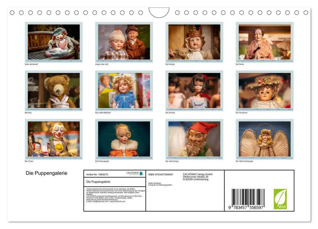 Bild: 9783457556597 | Die Puppengalerie (Wandkalender 2026 DIN A4 quer), CALVENDO...