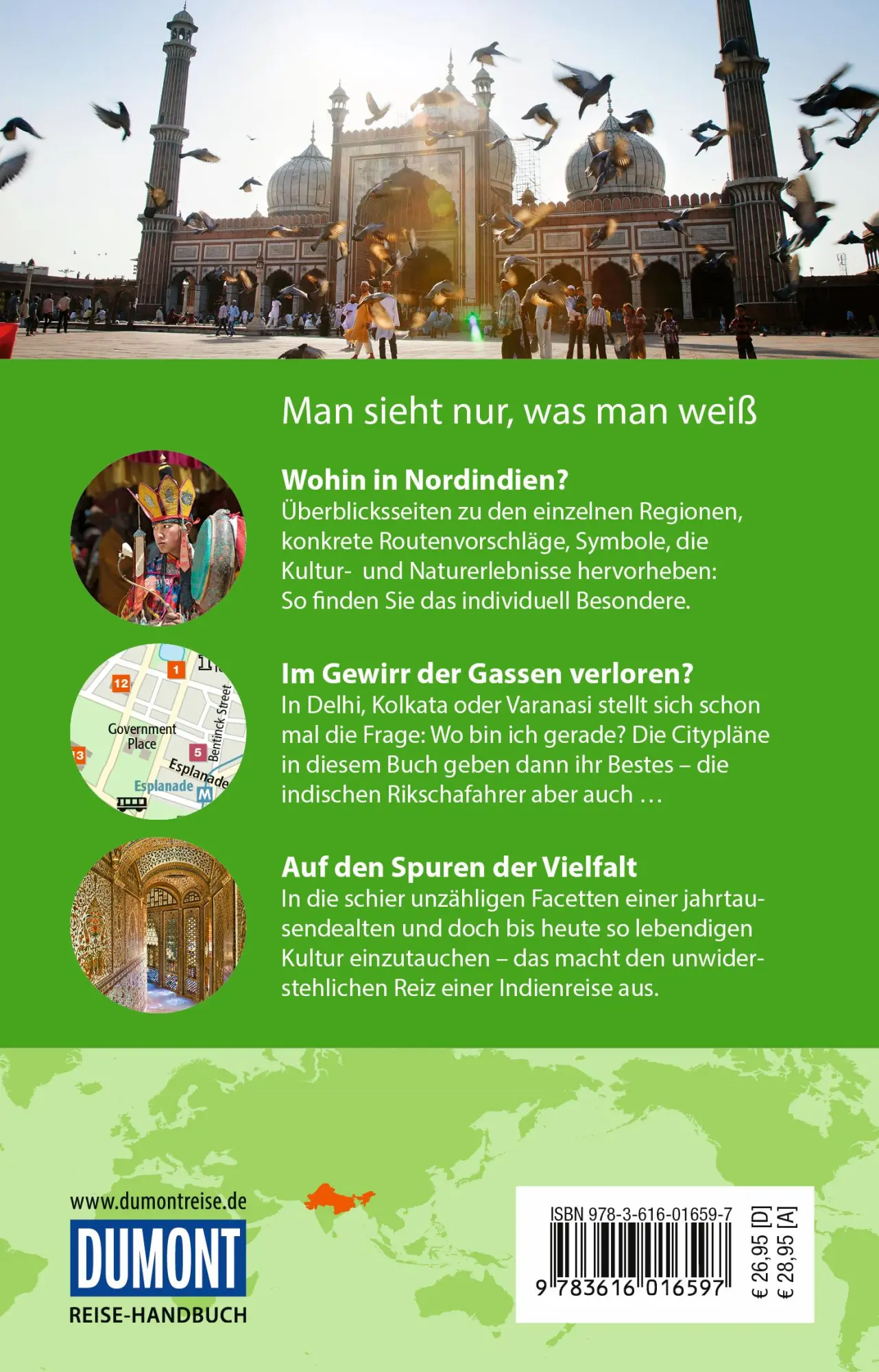 Rückseite: 9783616016597 | DUMONT Reise-Handbuch Reiseführer Indien, Der Norden | Aubert | Buch