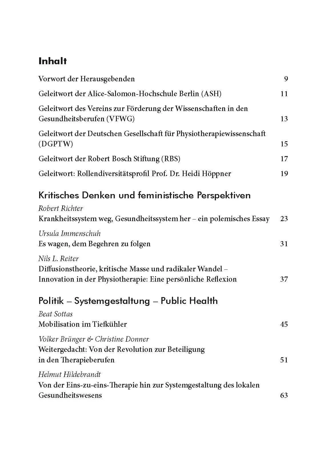 Bild: 9783863216597 | Physiotherapie weiterdenken | Festschrift für Prof. Dr. Heidi Höppner