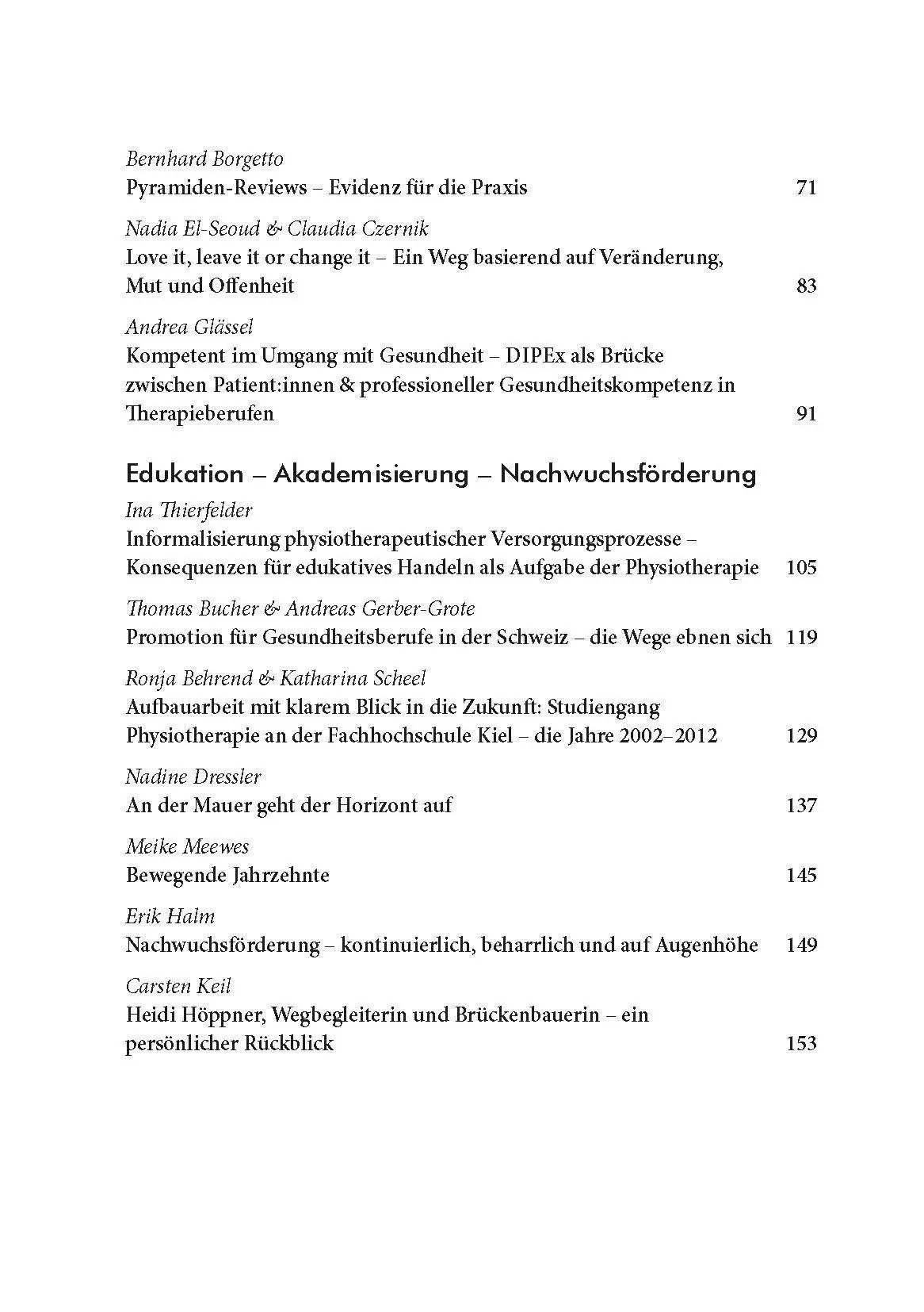 Bild: 9783863216597 | Physiotherapie weiterdenken | Festschrift für Prof. Dr. Heidi Höppner