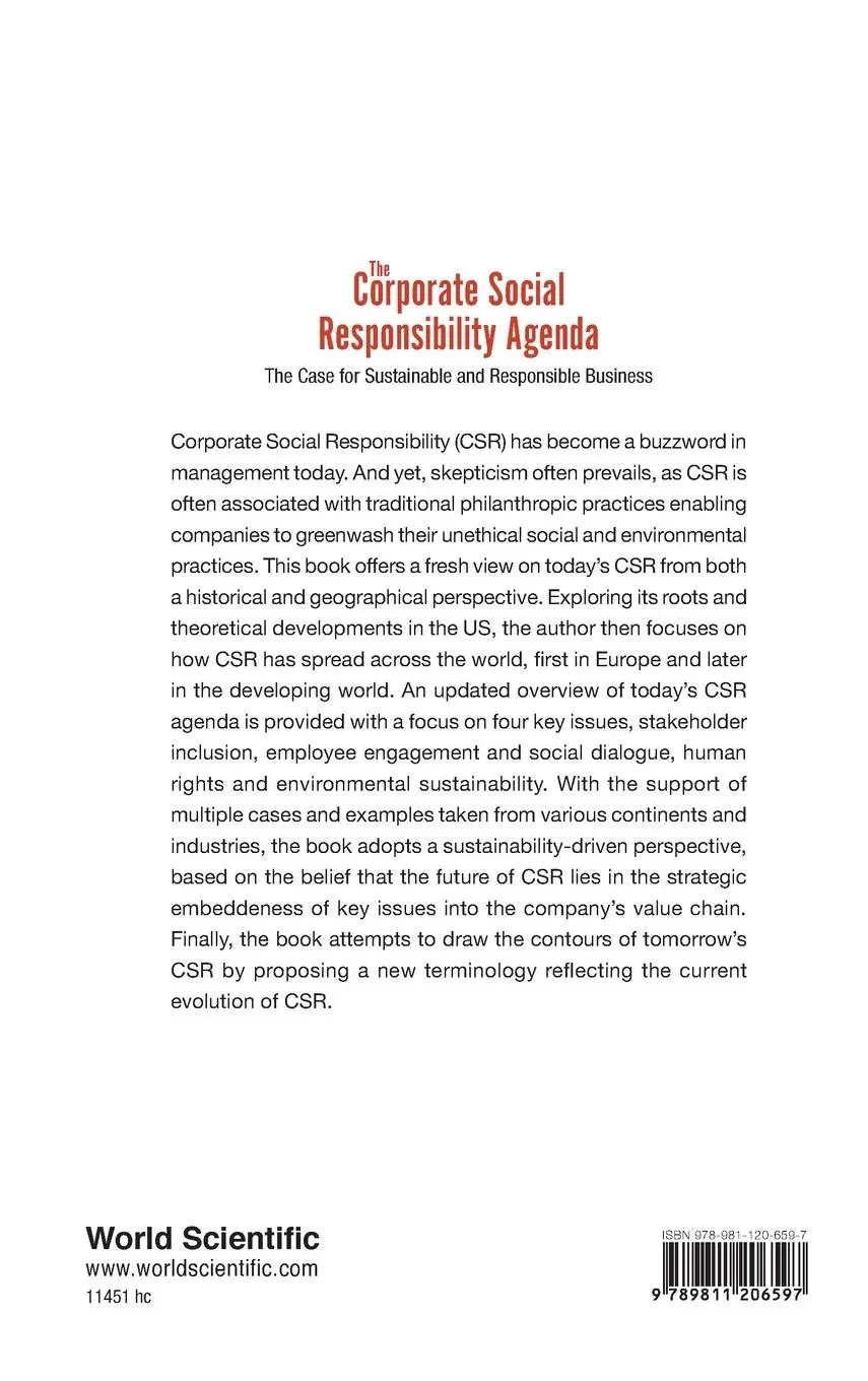 Rückseite: 9789811206597 | CORPORATE SOCIAL RESPONSIBILITY AGENDA, THE | Olivier Delbard | Buch