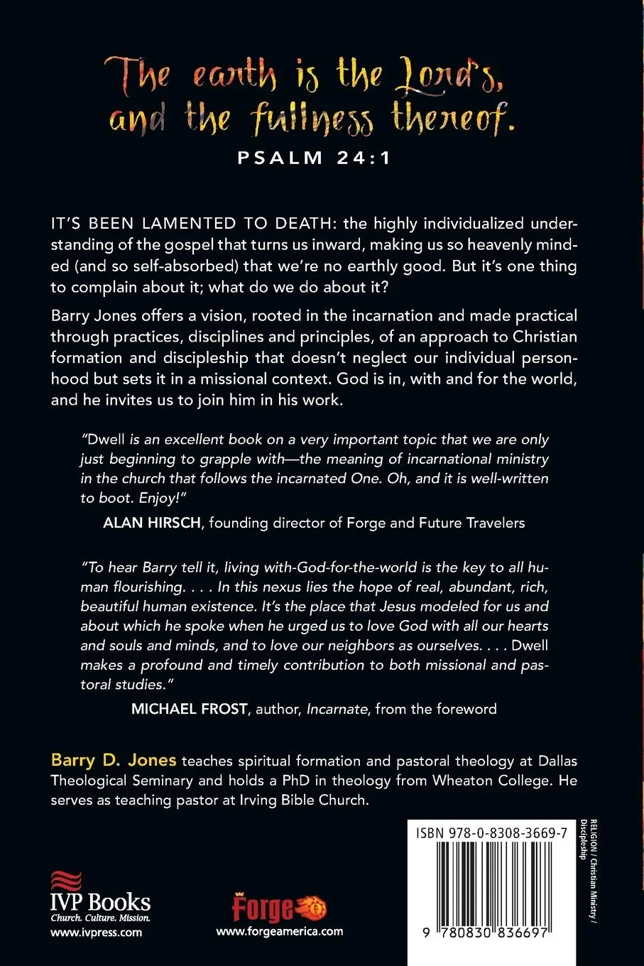 Rückseite: 9780830836697 | Dwell | Life with God for the World | Barry D. Jones | Taschenbuch