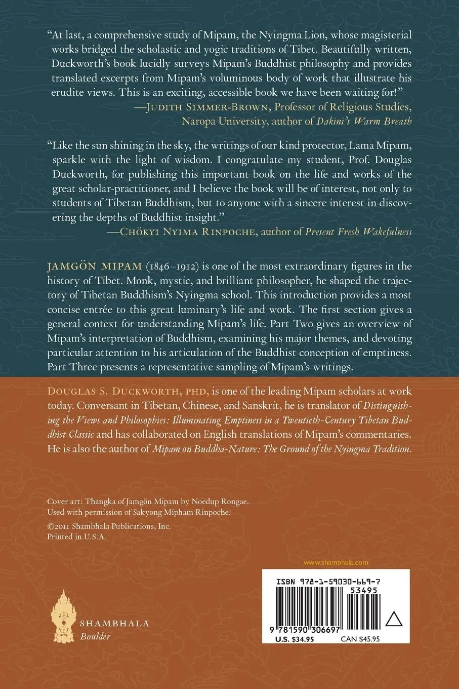 Rückseite: 9781590306697 | Jamgon Mipam | His Life and Teachings | Douglas Duckworth (u. a.)