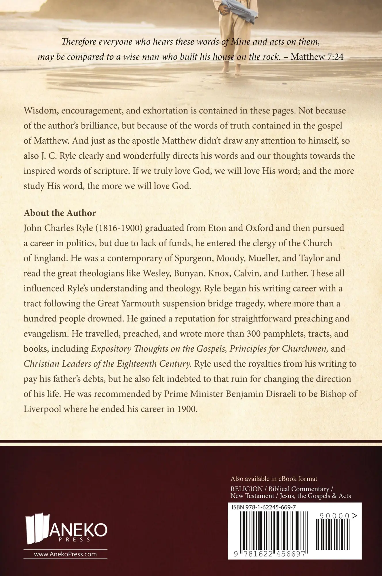 Rückseite: 9781622456697 | Expository Thoughts on the Gospel of Matthew | A Commentary | Ryle