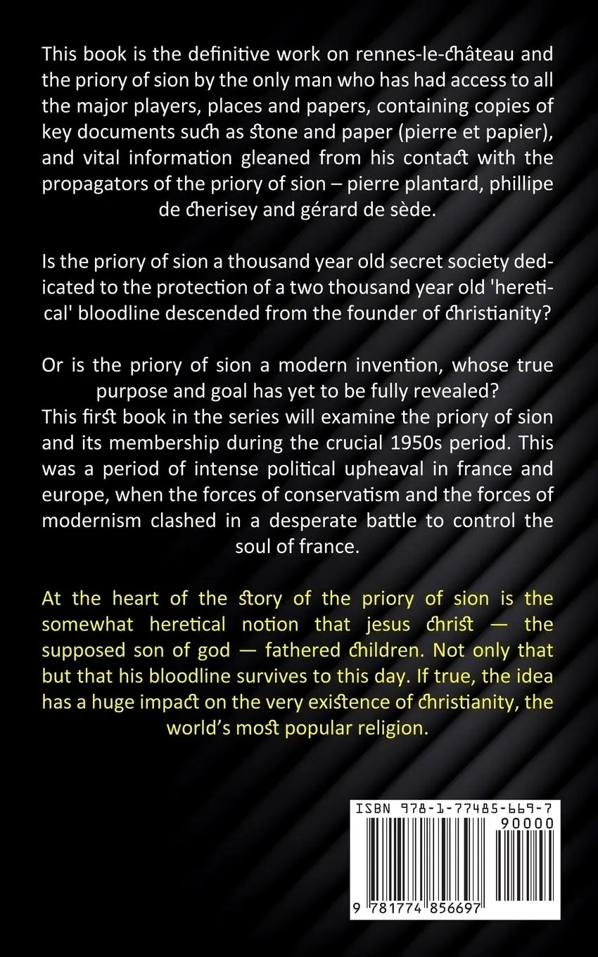 Rückseite: 9781774856697 | The Priory of Sion | Nancy Rivera | Taschenbuch | Englisch | 2022