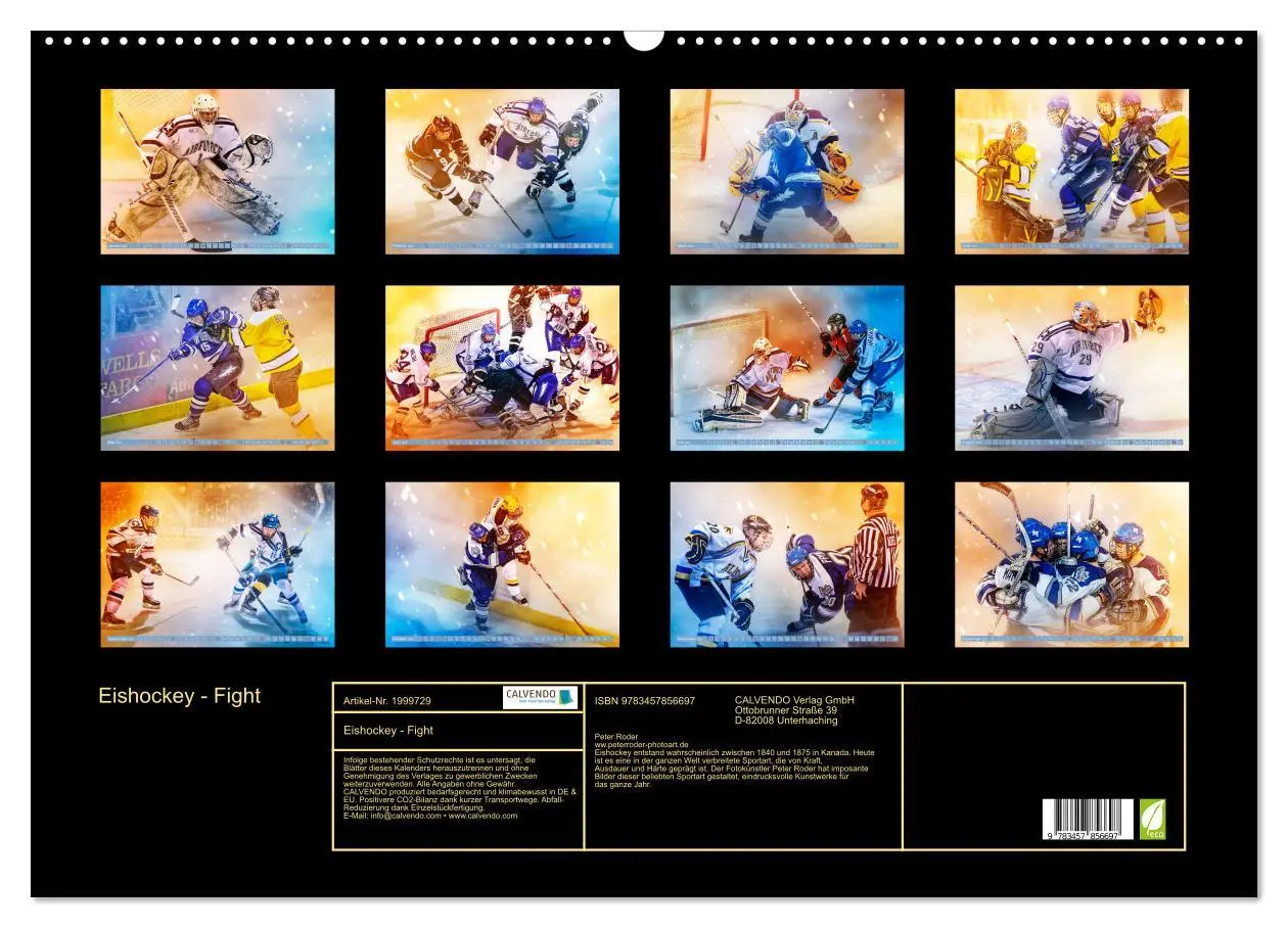 Bild: 9783457856697 | Eishockey - Fight (Wandkalender 2026 DIN A2 quer), CALVENDO...