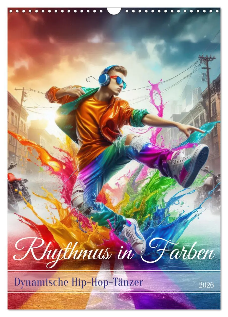 Cover: 9783516256697 | Rhythmus in Farben - Dynamische Hip-Hop-Tänzer (Wandkalender 2026...