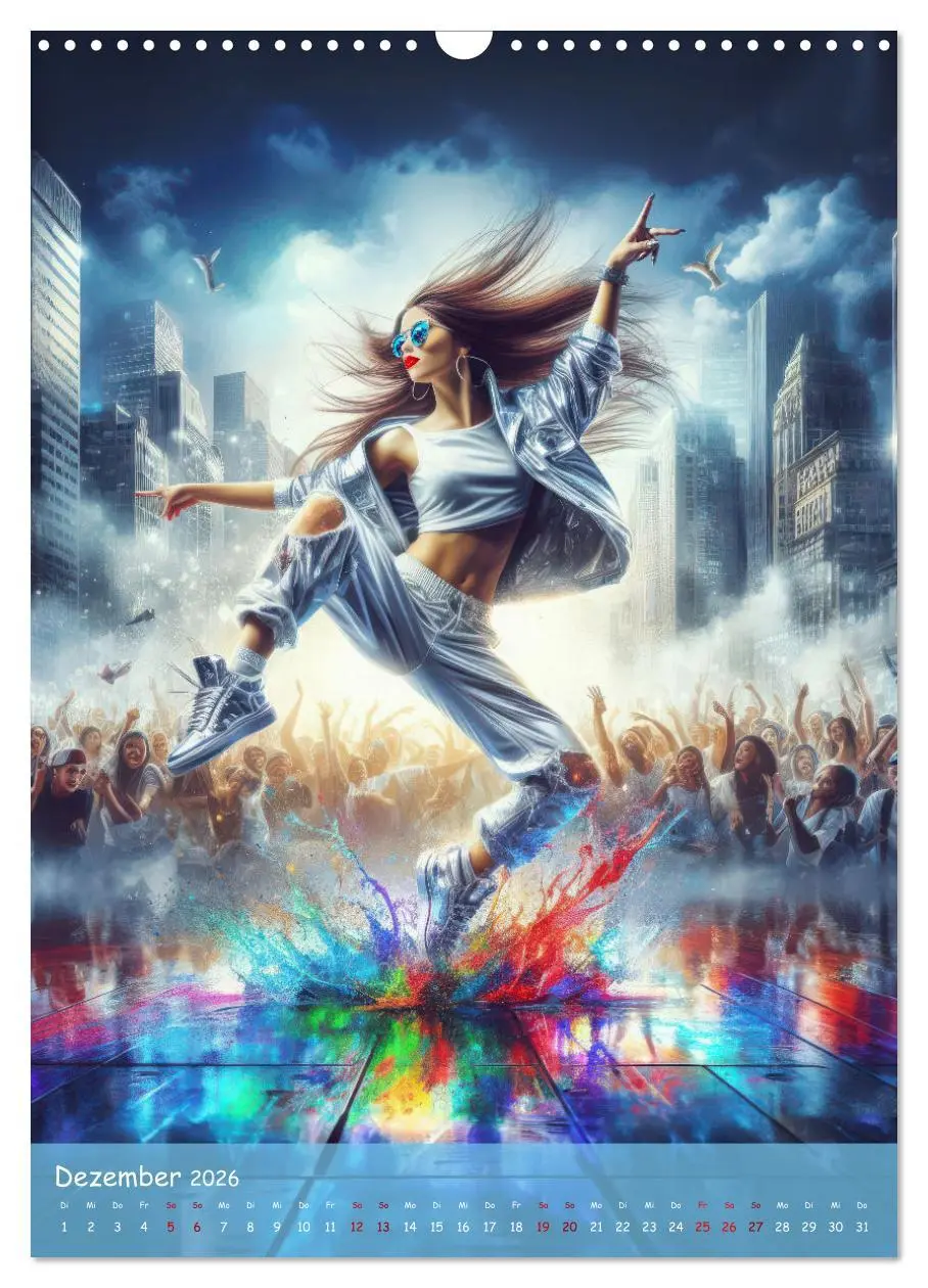 Bild: 9783516256697 | Rhythmus in Farben - Dynamische Hip-Hop-Tänzer (Wandkalender 2026...
