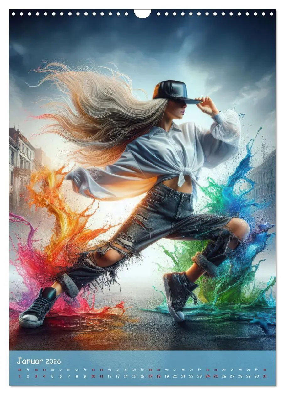 Bild: 9783516256697 | Rhythmus in Farben - Dynamische Hip-Hop-Tänzer (Wandkalender 2026...