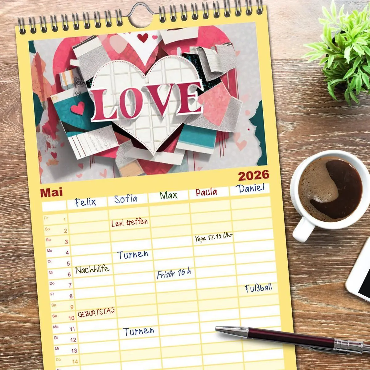 Bild: 9783516496697 | Familienplaner 2026 - Ein ganzes Jahr voller Liebe mit 5 Spalten...