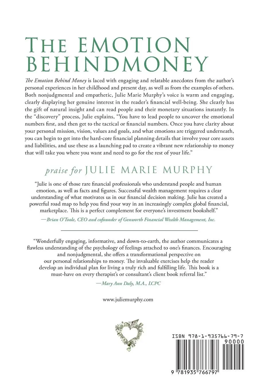 Rückseite: 9781935766797 | The Emotion Behind Money | Building Wealth from the Inside Out | Buch