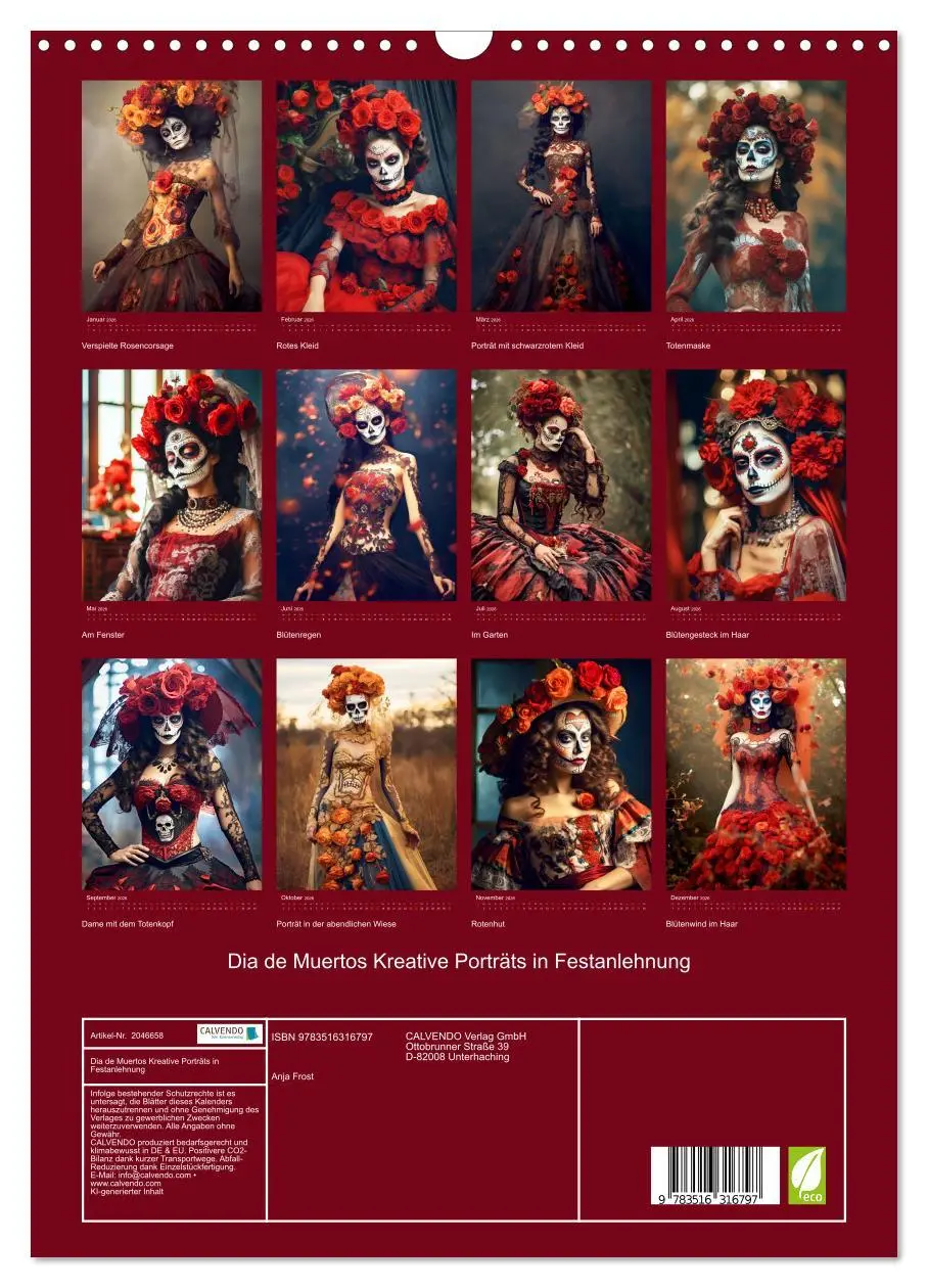 Bild: 9783516316797 | Dia de Muertos Kreative Porträts in Festanlehnung (Wandkalender...