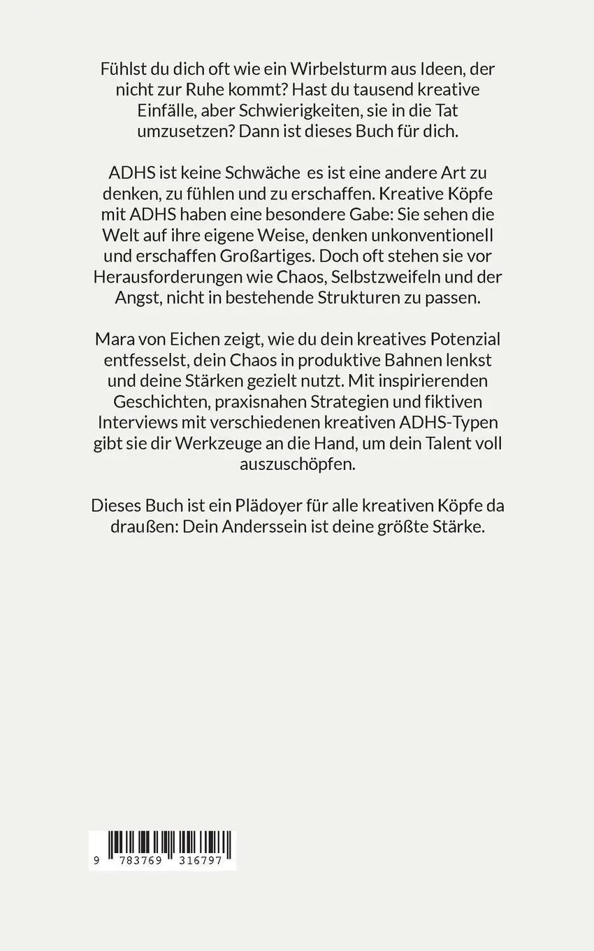 Rückseite: 9783769316797 | Das kreative Chaos | wie ADHS dein größtes Talent sein kann | Eichen