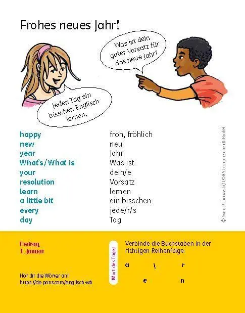 Bild: 9783125636897 | Langenscheidt Kinderkalender Englisch 2027 | Tagesabreißkalender