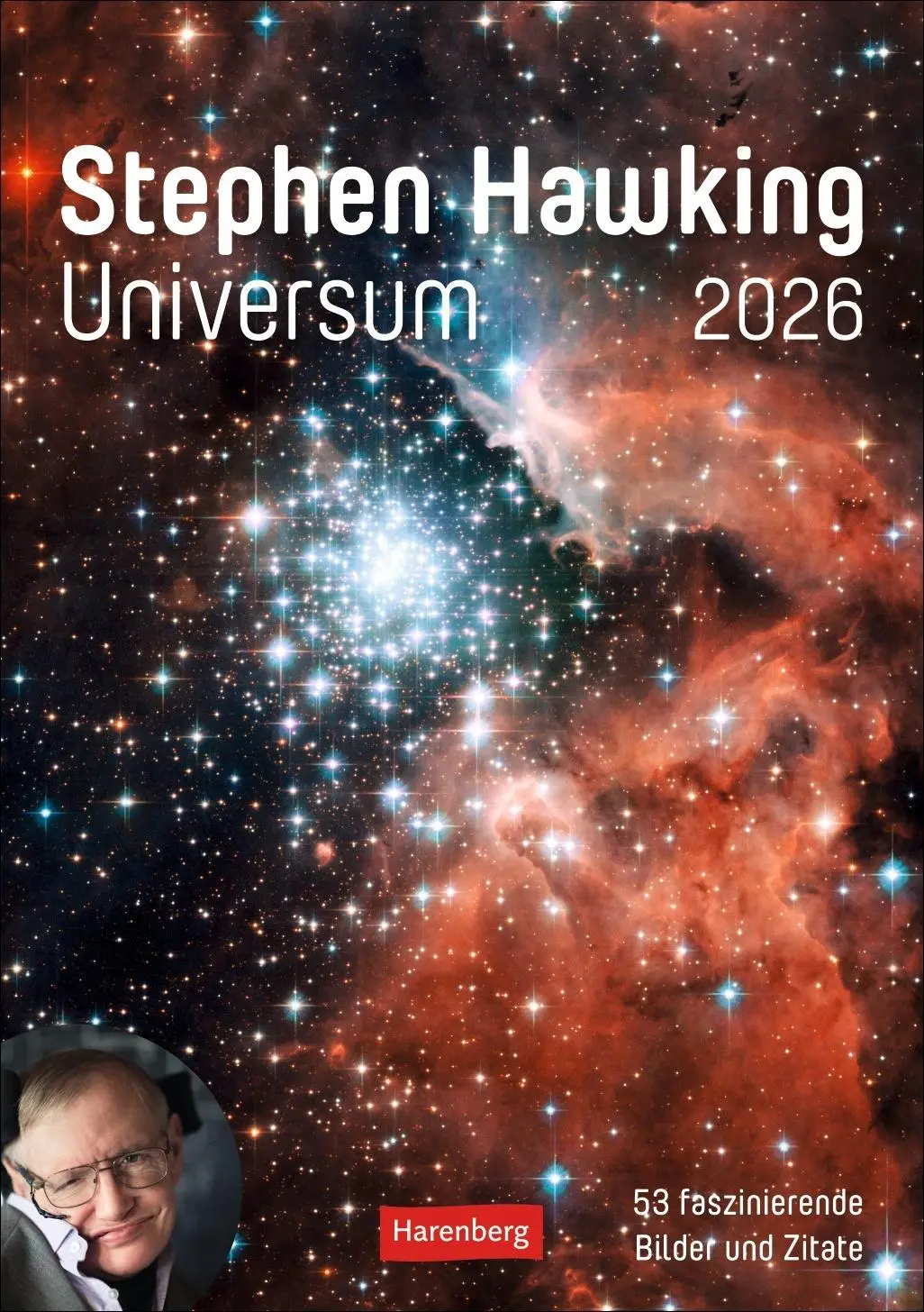 Cover: 9783840036897 | Stephen Hawking - Universum Wochenplaner 2026 - 53 faszinierende...