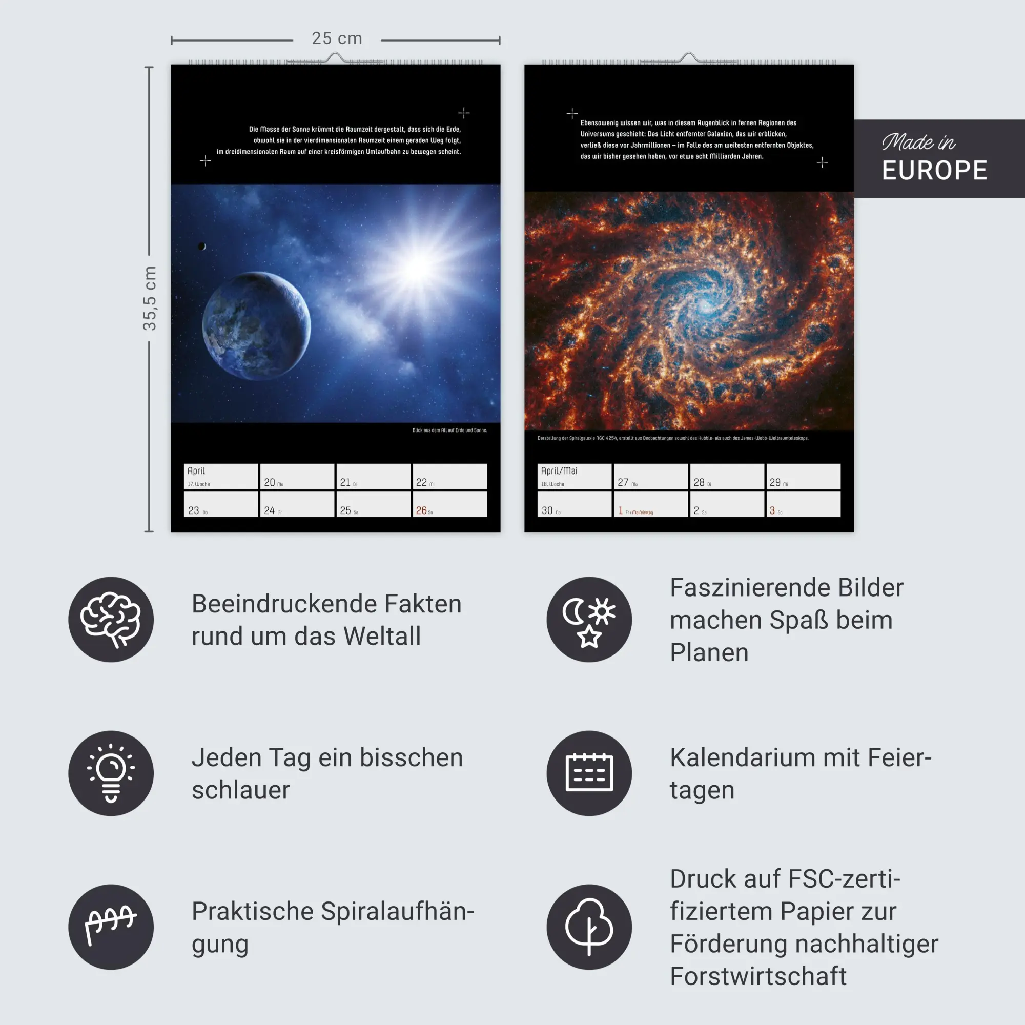 Bild: 9783840036897 | Stephen Hawking - Universum Wochenplaner 2026 - 53 faszinierende...