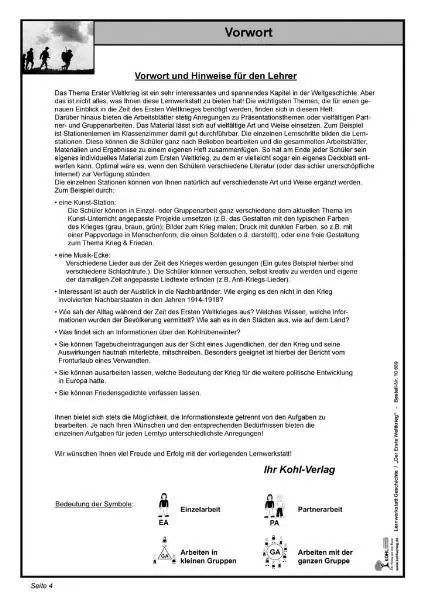 Bild: 9783866326897 | Lernwerkstatt - Der Erste Weltkrieg | Dirk/Quast, Moritz Witt | 52 S.