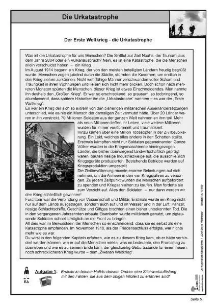 Bild: 9783866326897 | Lernwerkstatt - Der Erste Weltkrieg | Dirk/Quast, Moritz Witt | 52 S.