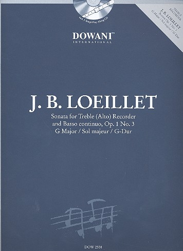 Cover: 9783905476897 | Sonata in G-Dur | Jean-Baptiste Loeillet | Dowani 3 Tempi Play Along