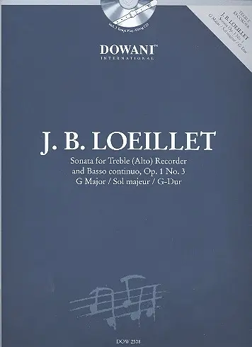 Cover: 9783905476897 | Sonata in G-Dur | Jean-Baptiste Loeillet | Dowani 3 Tempi Play Along