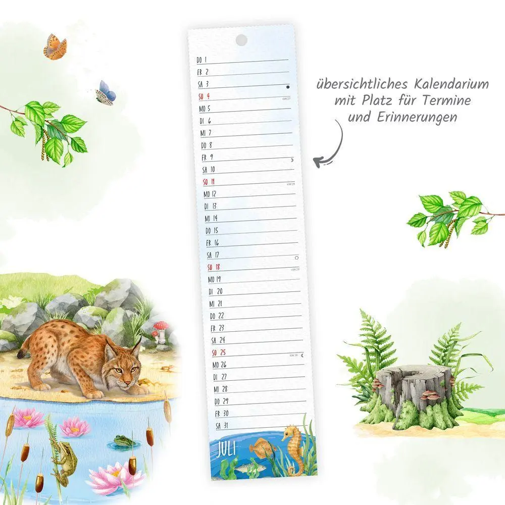 Bild: 9783988026897 | TRÖTSCH - Streifenkalender Mini Heimische Tierwelt 2027 | KG | 24 S.