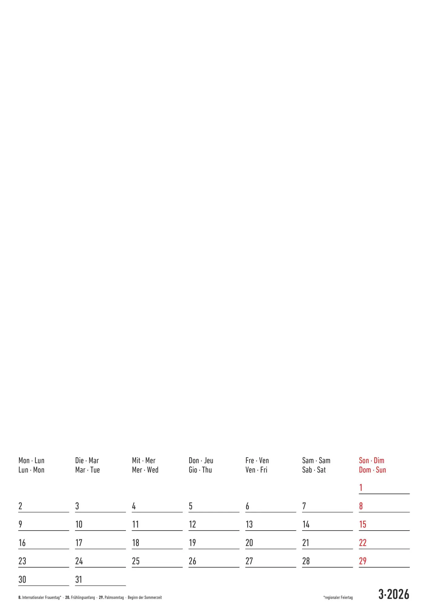 Bild: 4069095006997 | Kreativ-Kalender A4 - 2 in 1: schwarz und weiss 2026 - 21 x 29,7 -...