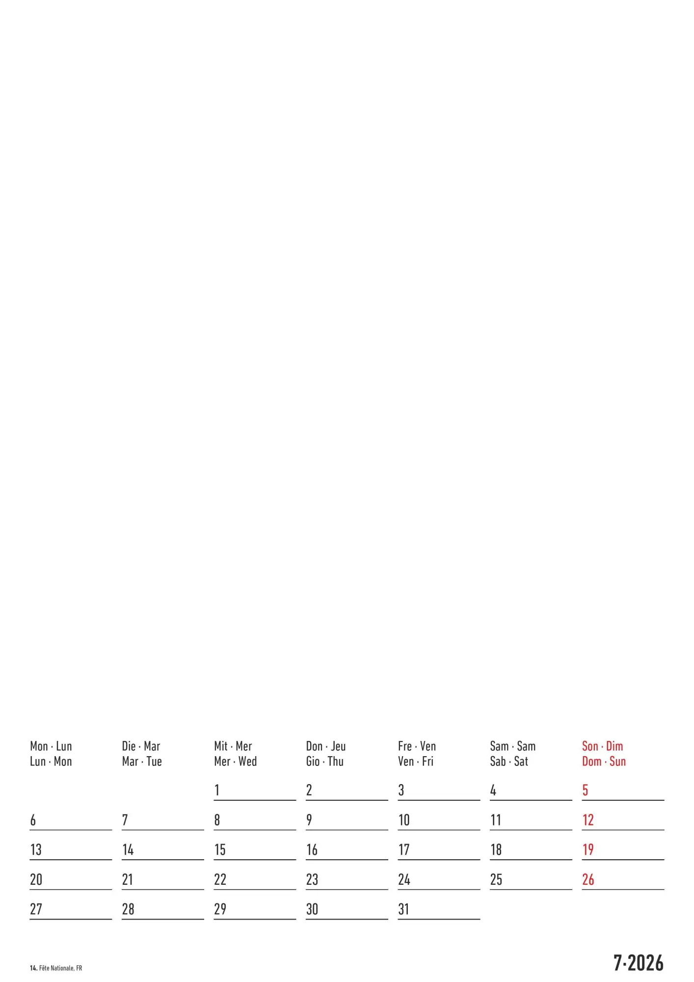 Bild: 4069095006997 | Kreativ-Kalender A4 - 2 in 1: schwarz und weiss 2026 - 21 x 29,7 -...