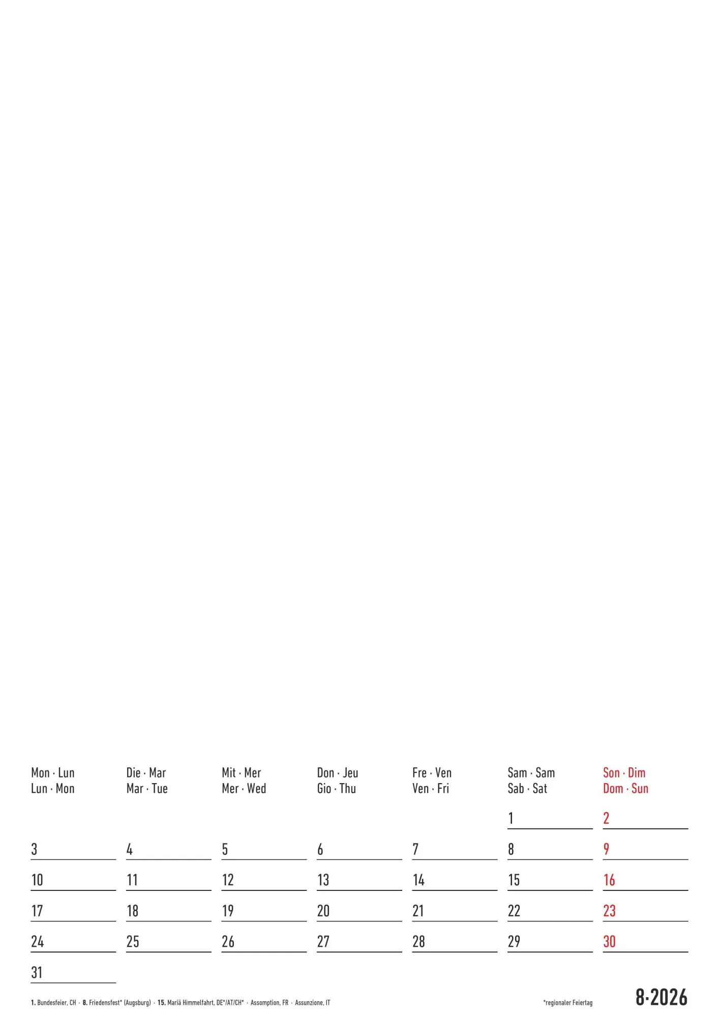 Bild: 4069095006997 | Kreativ-Kalender A4 - 2 in 1: schwarz und weiss 2026 - 21 x 29,7 -...