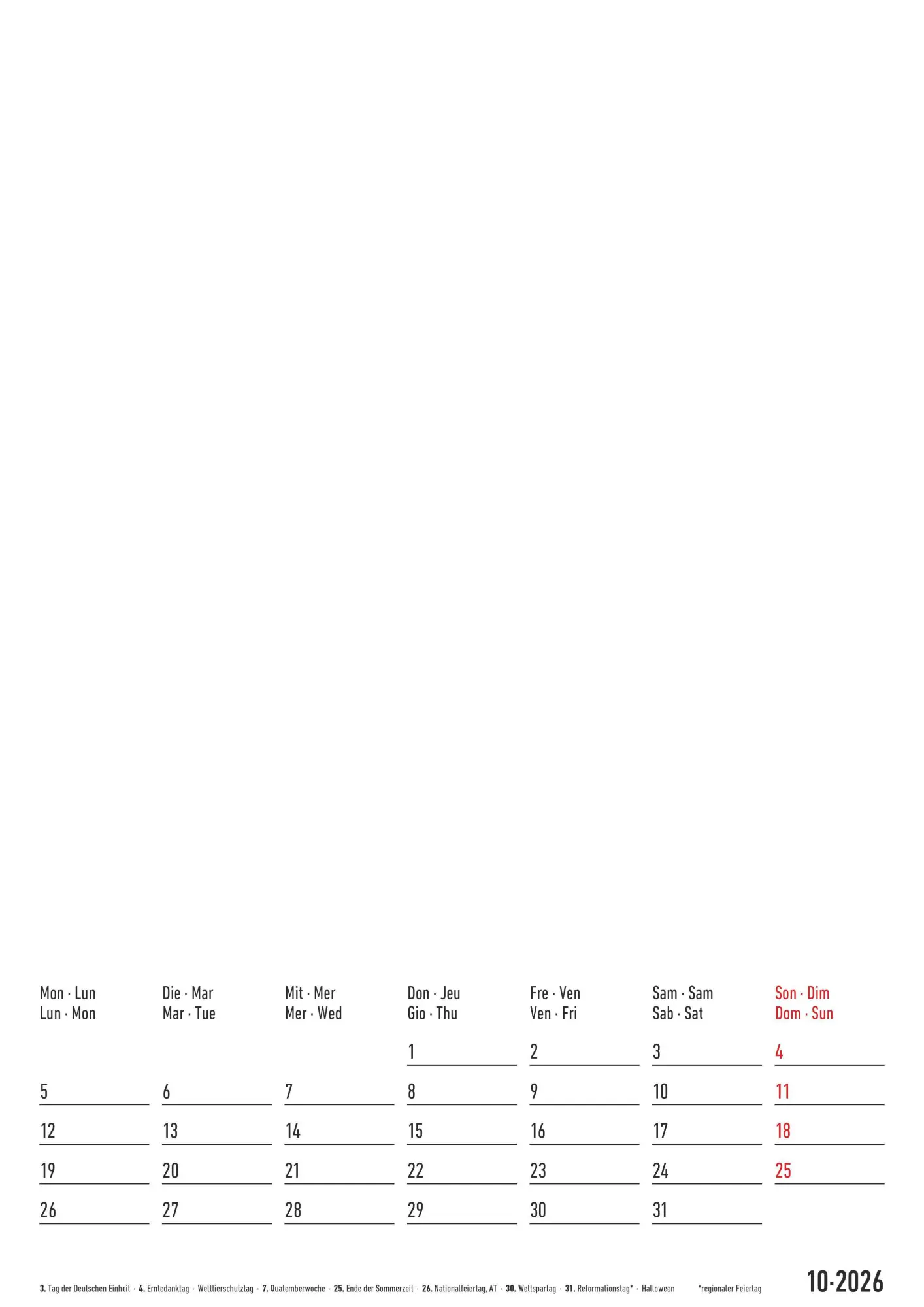Bild: 4069095006997 | Kreativ-Kalender A4 - 2 in 1: schwarz und weiss 2026 - 21 x 29,7 -...