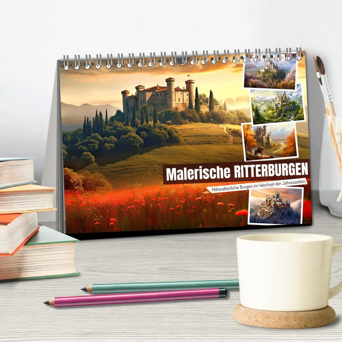 Bild: 9783457516997 | Malerische Ritterburgen (Tischkalender 2026 DIN A5 quer), CALVENDO...