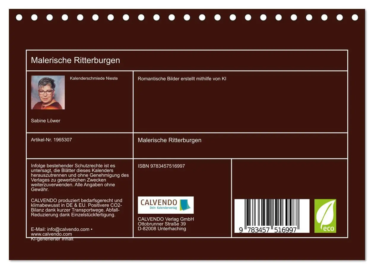 Bild: 9783457516997 | Malerische Ritterburgen (Tischkalender 2026 DIN A5 quer), CALVENDO...