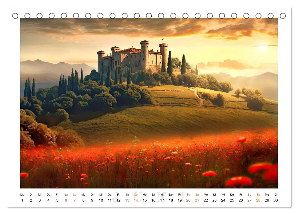 Bild: 9783457516997 | Malerische Ritterburgen (Tischkalender 2026 DIN A5 quer), CALVENDO...