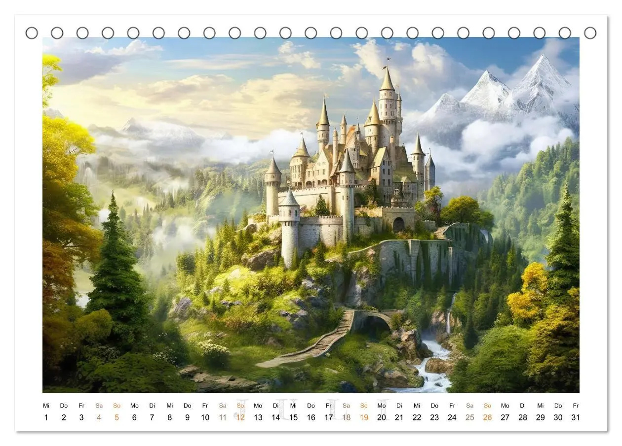 Bild: 9783457516997 | Malerische Ritterburgen (Tischkalender 2026 DIN A5 quer), CALVENDO...