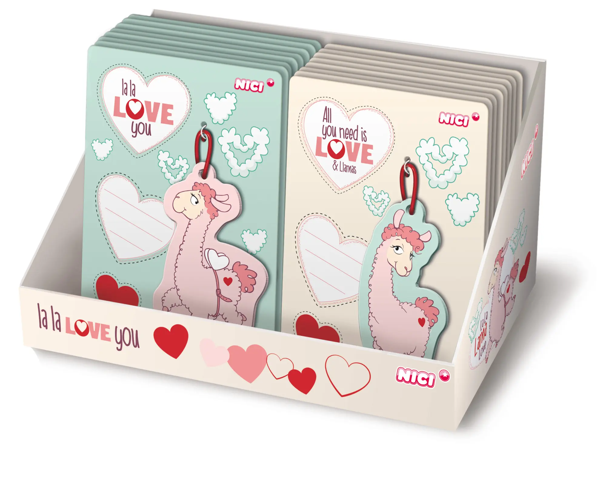 Cover: 4012390427097 | Nici 42709 La-La-Lama-Love Grußkarte mit 2D-Anhänger, 2 Des. | Lama