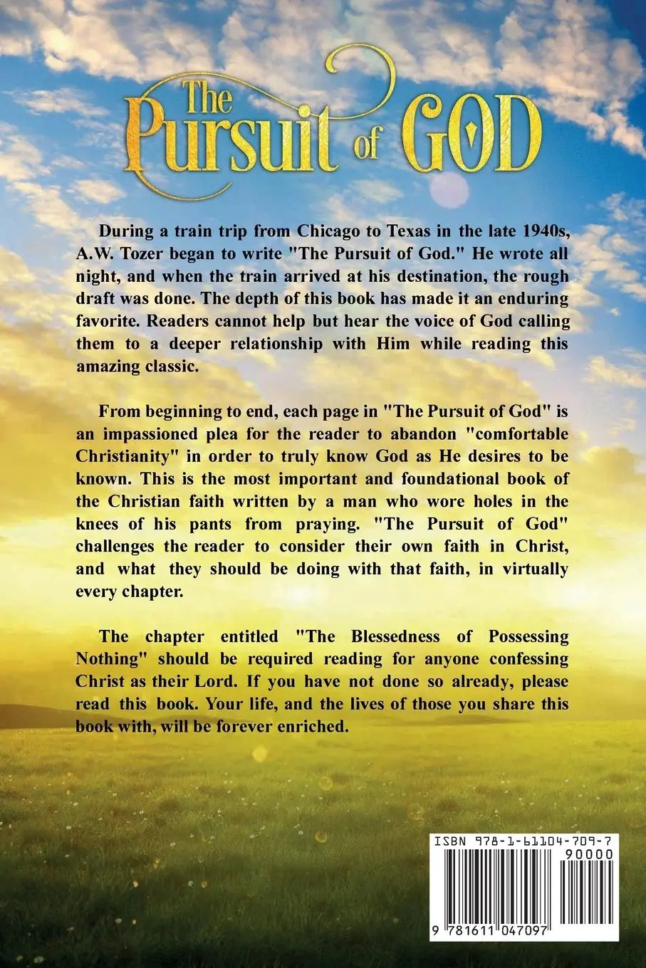 Rückseite: 9781611047097 | The Pursuit of God | Updated Edition with Study Guide | A. W. Tozer