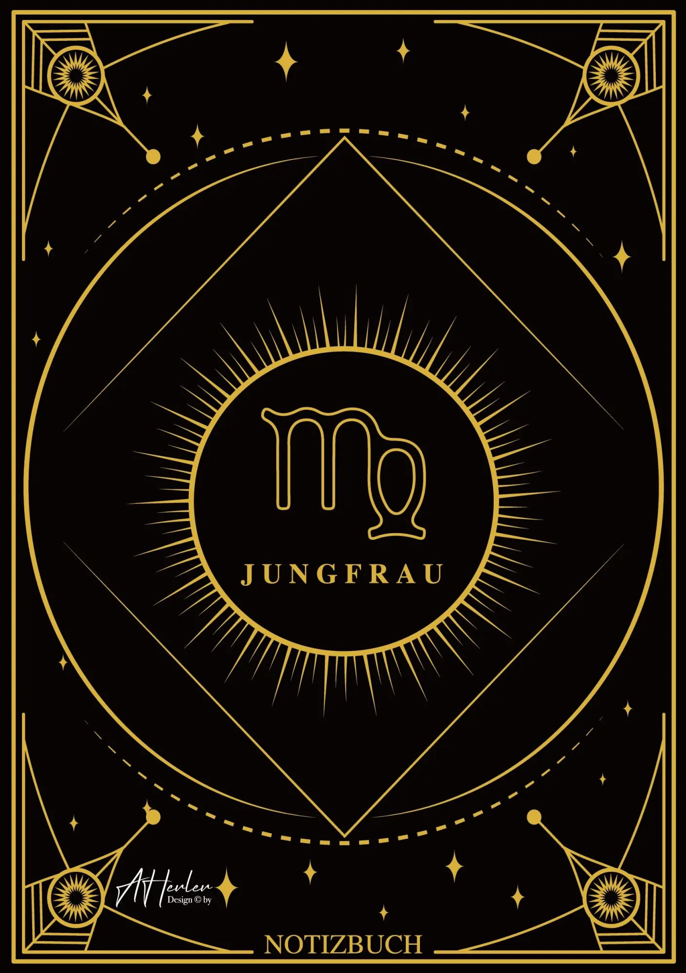 Cover: 9783347517097 | Edles Notizbuch Sternzeichen Jungfrau Designed by Alfred Herler | Buch
