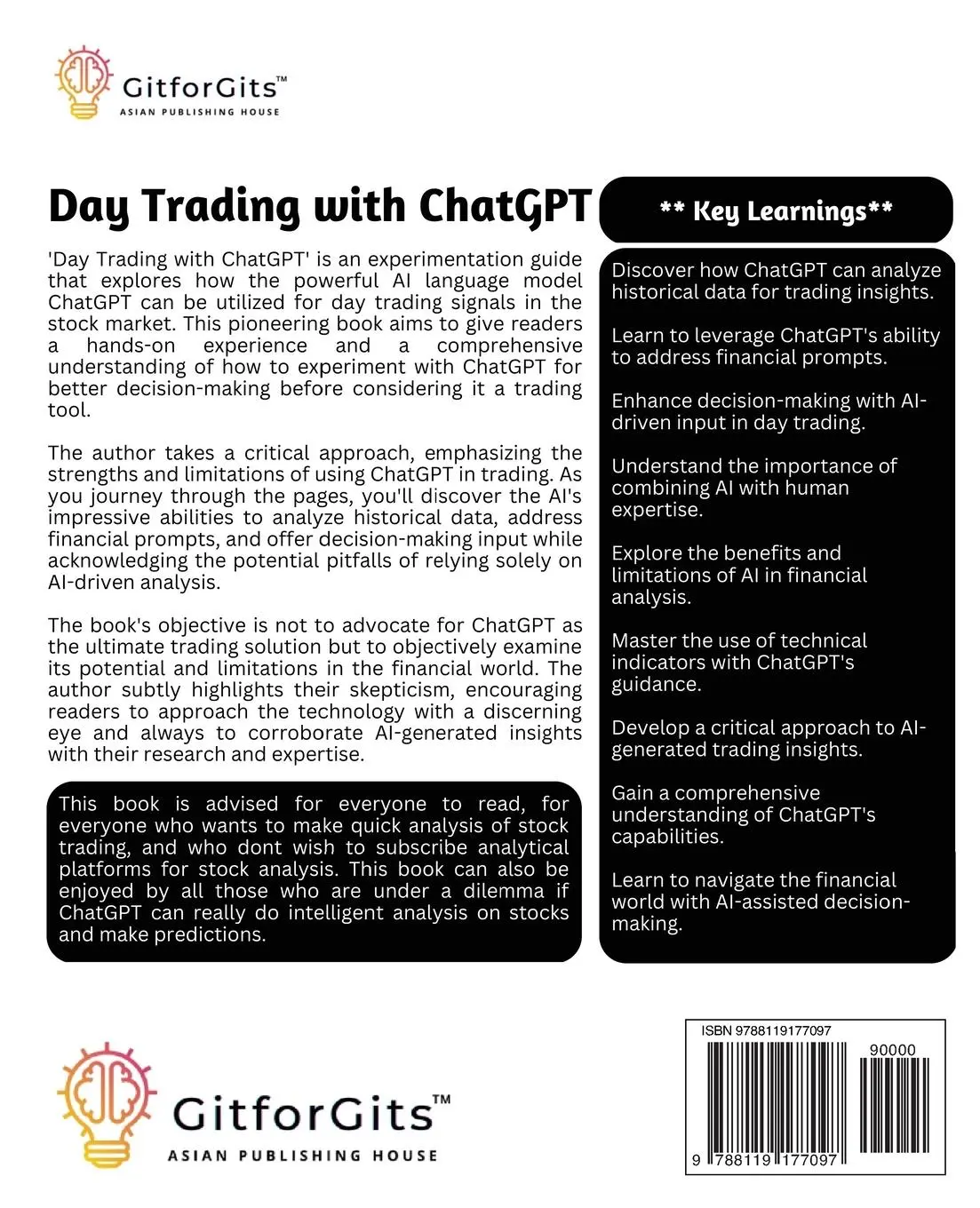 Rückseite: 9788119177097 | Day Trading with ChatGPT | Saskia Adler | Taschenbuch | Englisch
