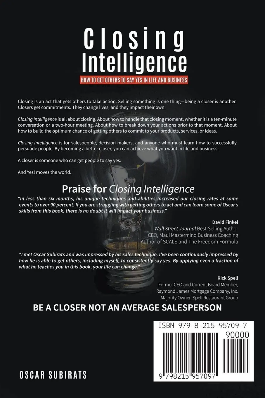Rückseite: 9798215957097 | Closing Intelligence | Oscar Subirats | Taschenbuch | Englisch | 2023