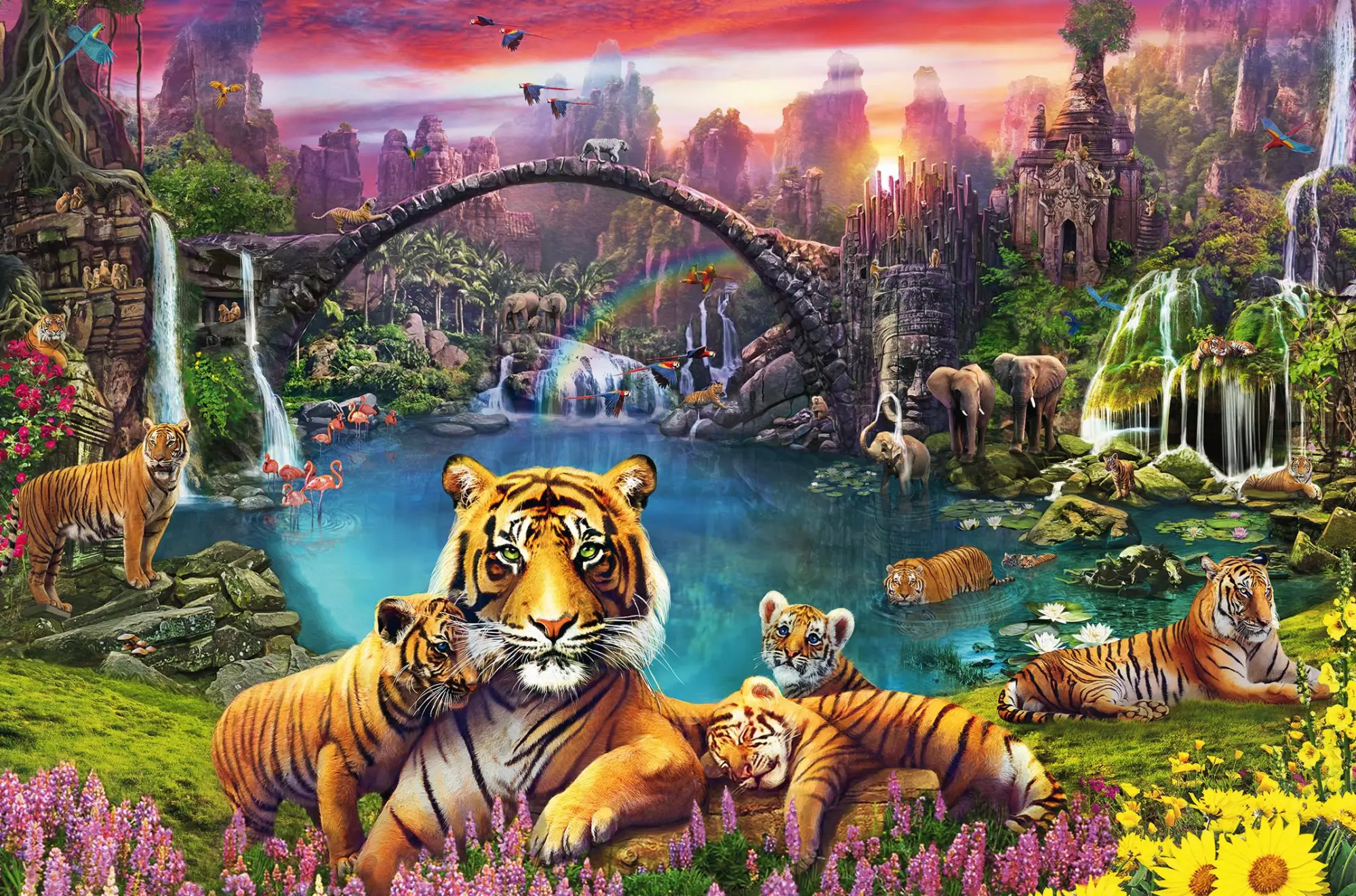 Cover: 4005556167197 | Tiger in paradiesischer Lagune | Spiel | Erwachsenenpuzzle Standard