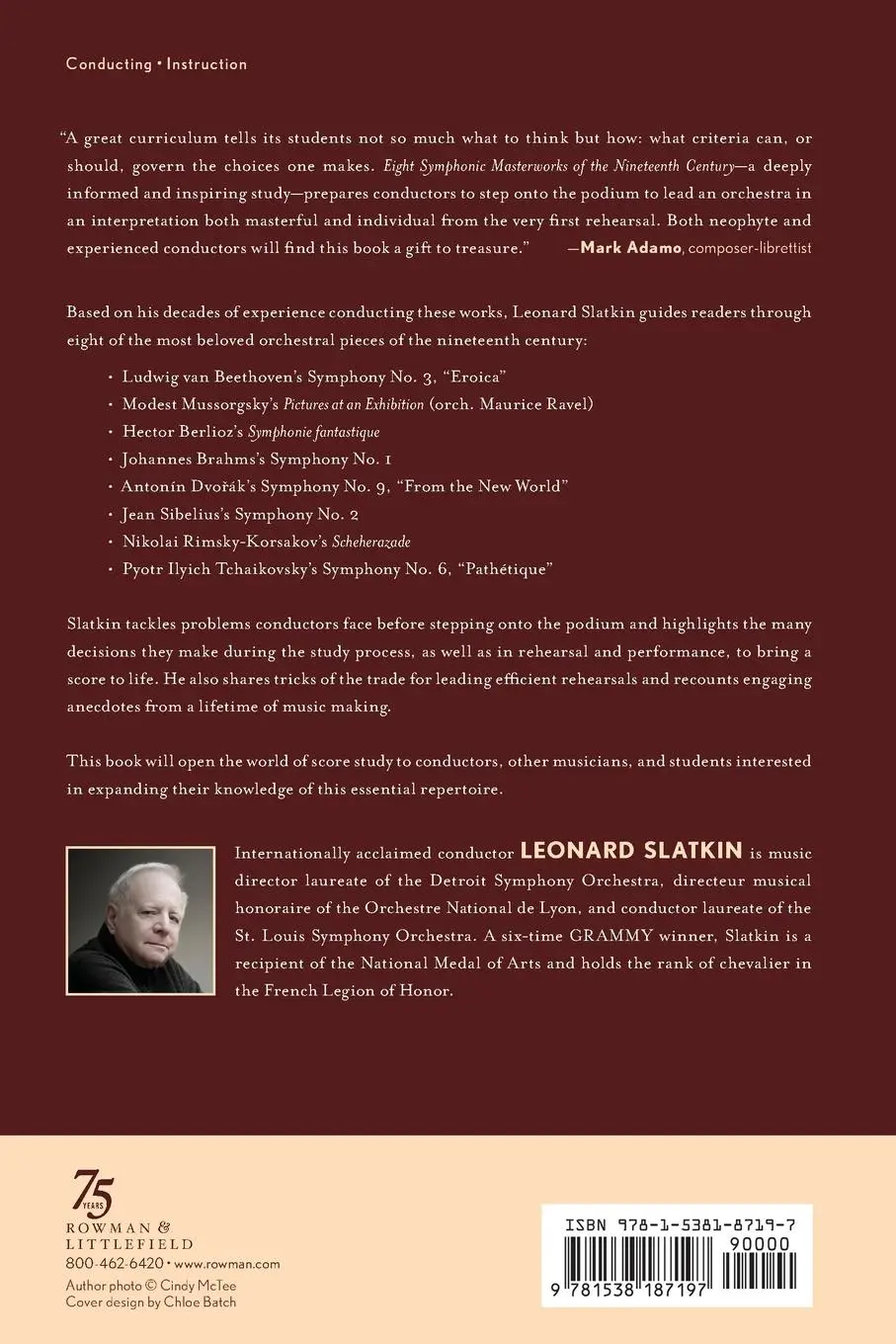 Rückseite: 9781538187197 | Eight Symphonic Masterworks of the Nineteenth Century | Slatkin | Buch
