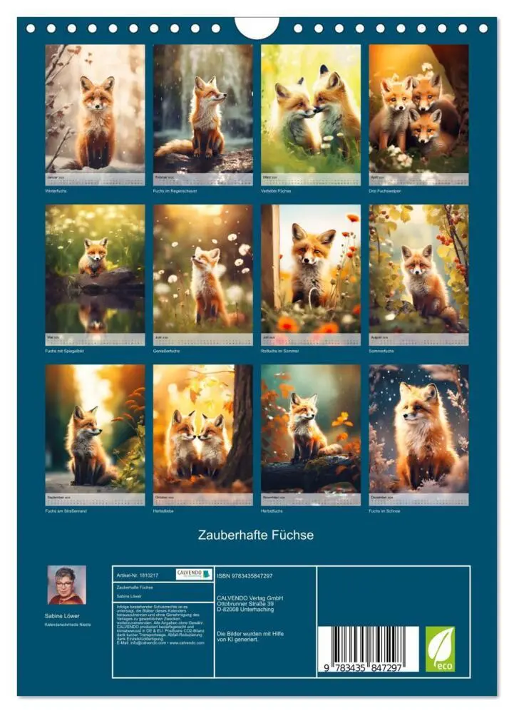 Bild: 9783435847297 | Zauberhafte Füchse (Wandkalender 2025 DIN A4 hoch), CALVENDO...