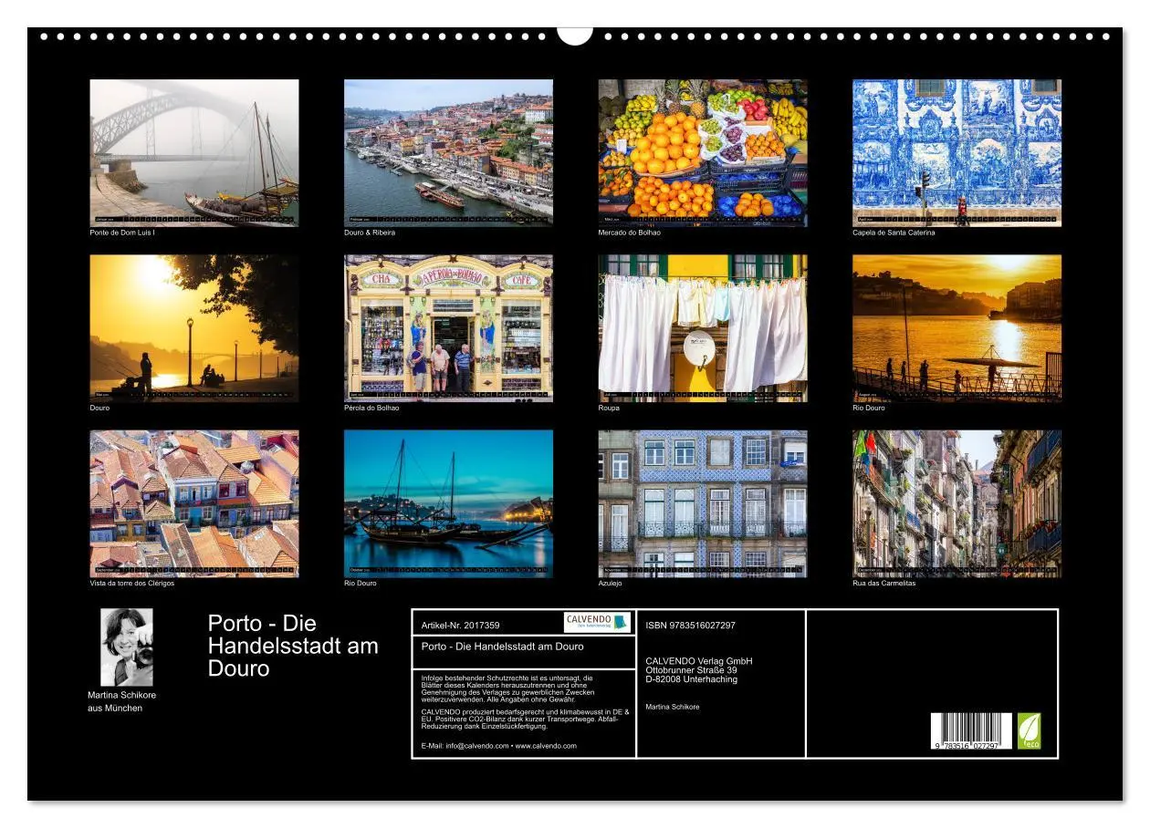 Bild: 9783516027297 | Porto - Die Handelsstadt am Douro (Wandkalender 2026 DIN A2 quer),...