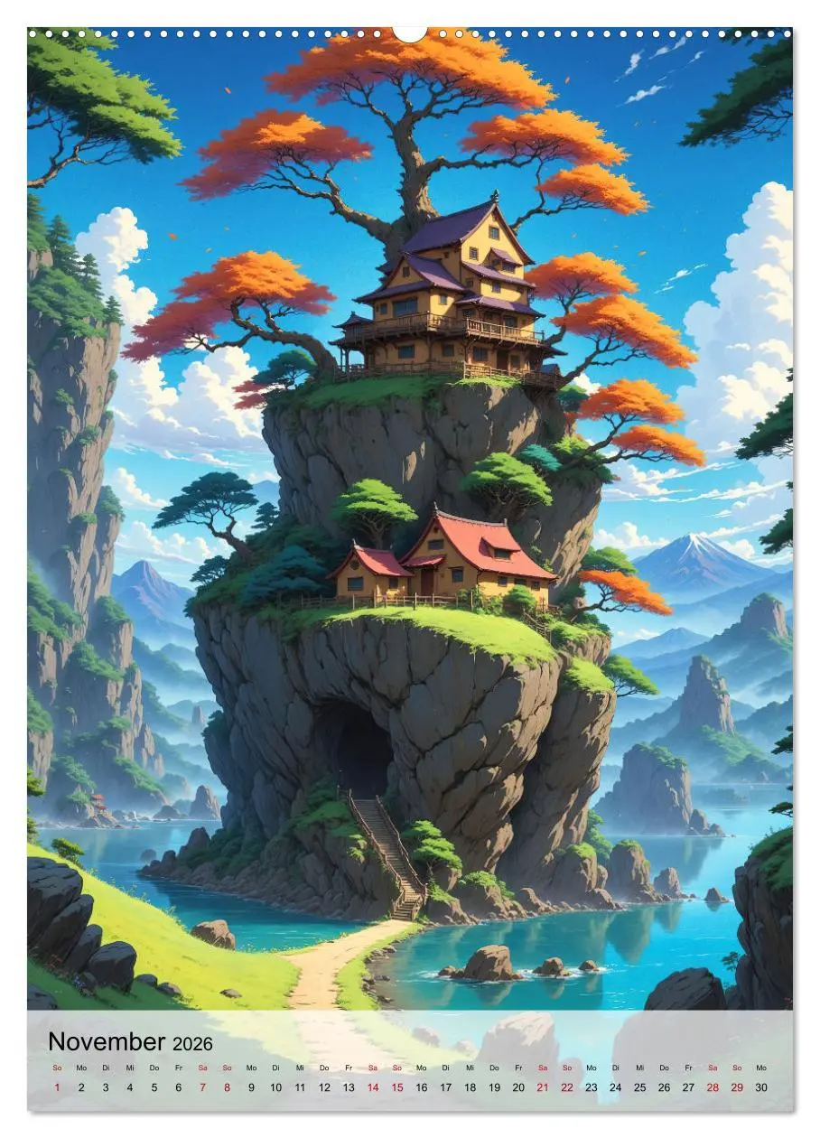Bild: 9783516267297 | Fantastische Anime Welten (Wandkalender 2026 DIN A2 hoch), CALVENDO...