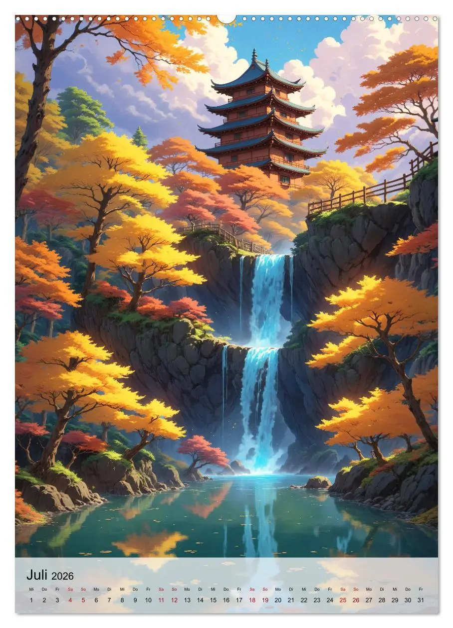 Bild: 9783516267297 | Fantastische Anime Welten (Wandkalender 2026 DIN A2 hoch), CALVENDO...