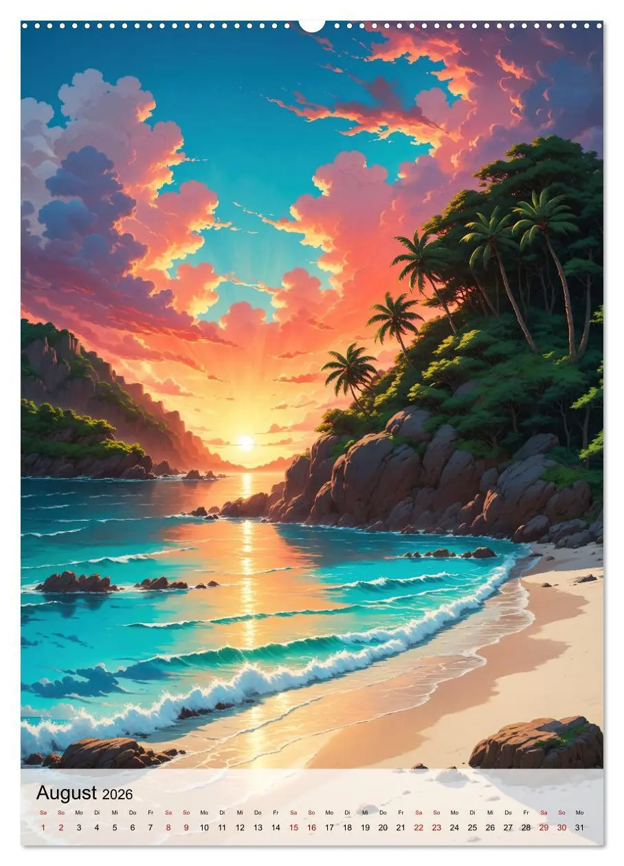 Bild: 9783516267297 | Fantastische Anime Welten (Wandkalender 2026 DIN A2 hoch), CALVENDO...